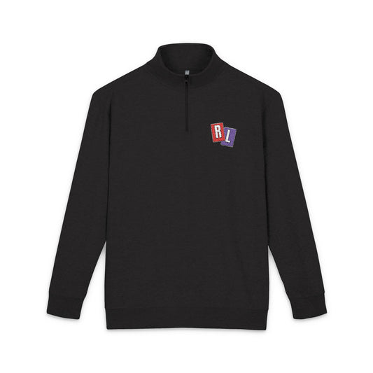Radiology Marker Embroidery Fleece Pullover Quarter Zip Casual Sweatshirt