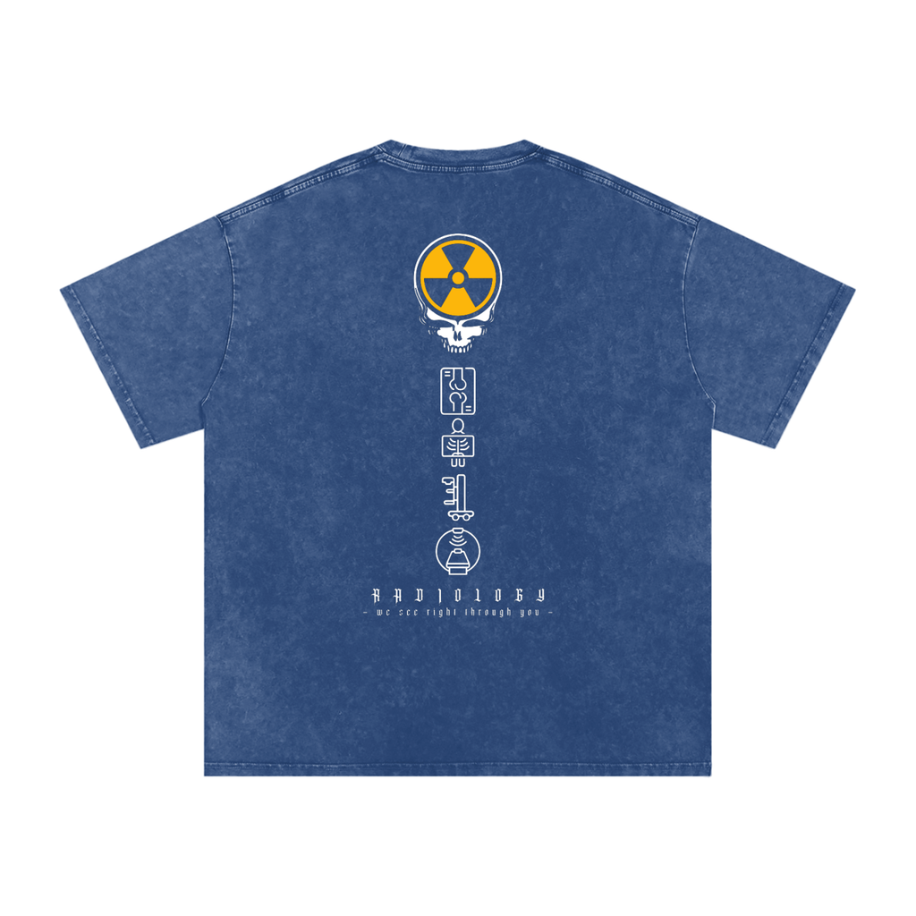 RadSkull Snow Washed Oversized Cotton T-Shirt