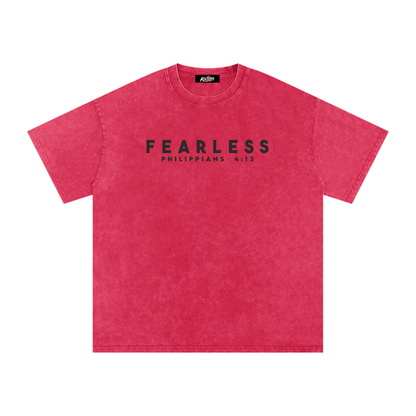 FEARLESS DTG Snow Washed Oversized Cotton T-Shirt
