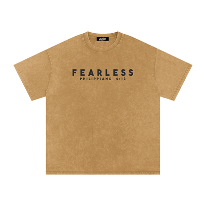 FEARLESS DTG Snow Washed Oversized Cotton T-Shirt