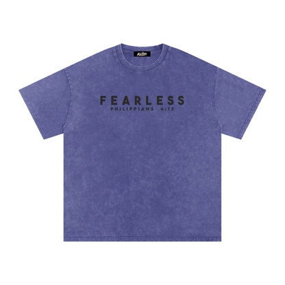 FEARLESS DTG Snow Washed Oversized Cotton T-Shirt