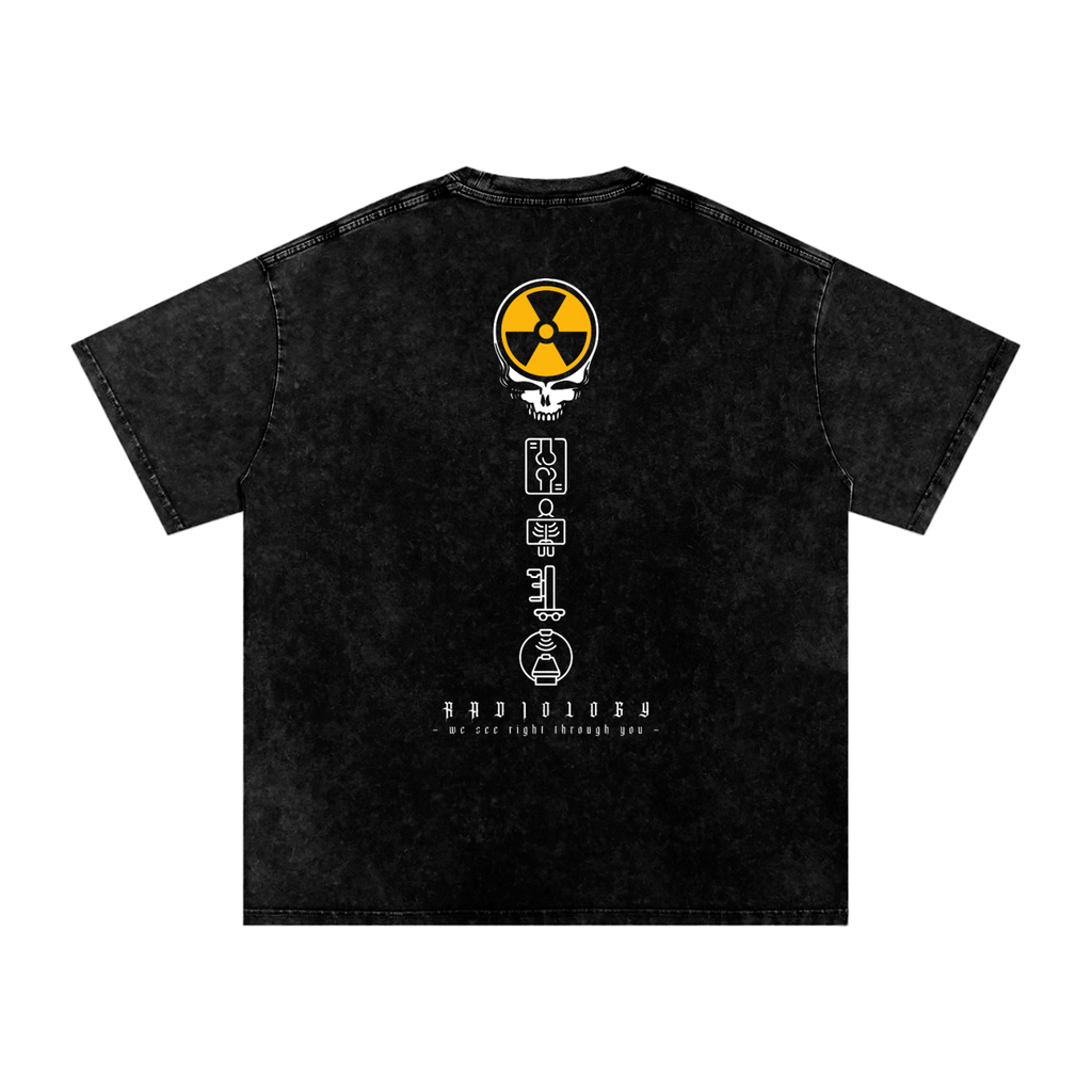 RadSkull Snow Washed Oversized Cotton T-Shirt
