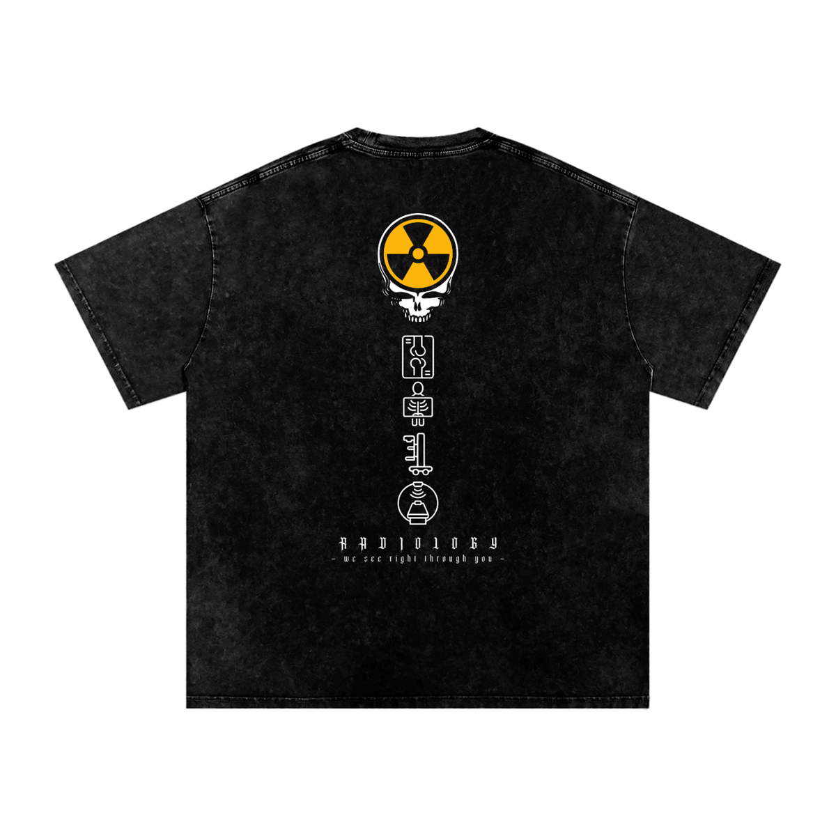 RadSkull Snow Washed Oversized Cotton T-Shirt