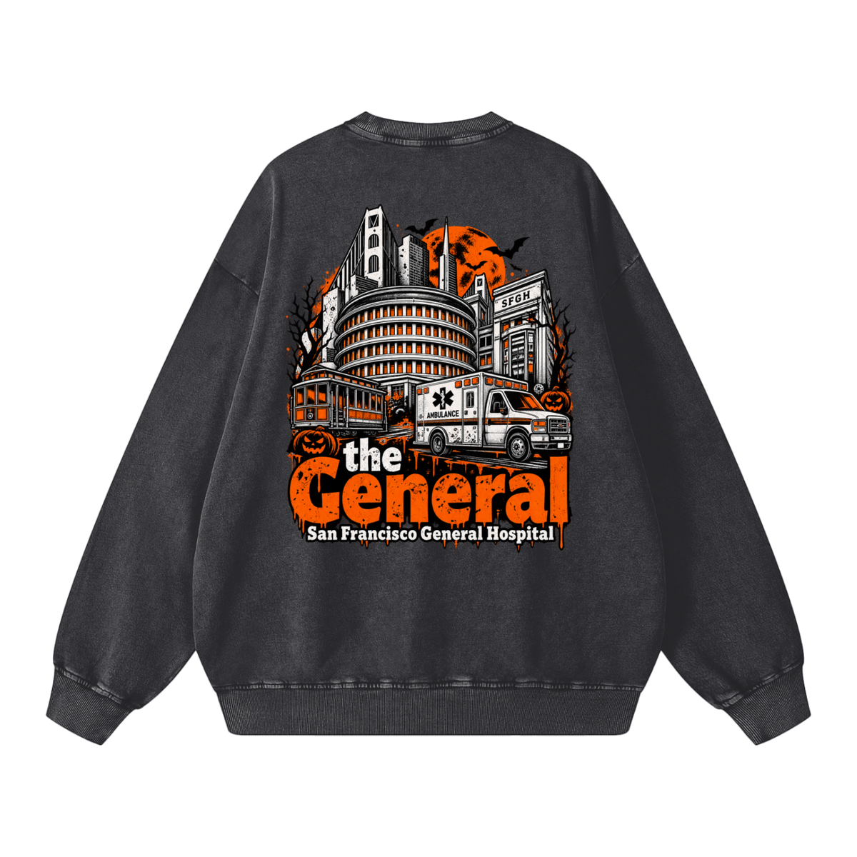 theGeneral Halloween Snow Washed Oversized Sweatshirt