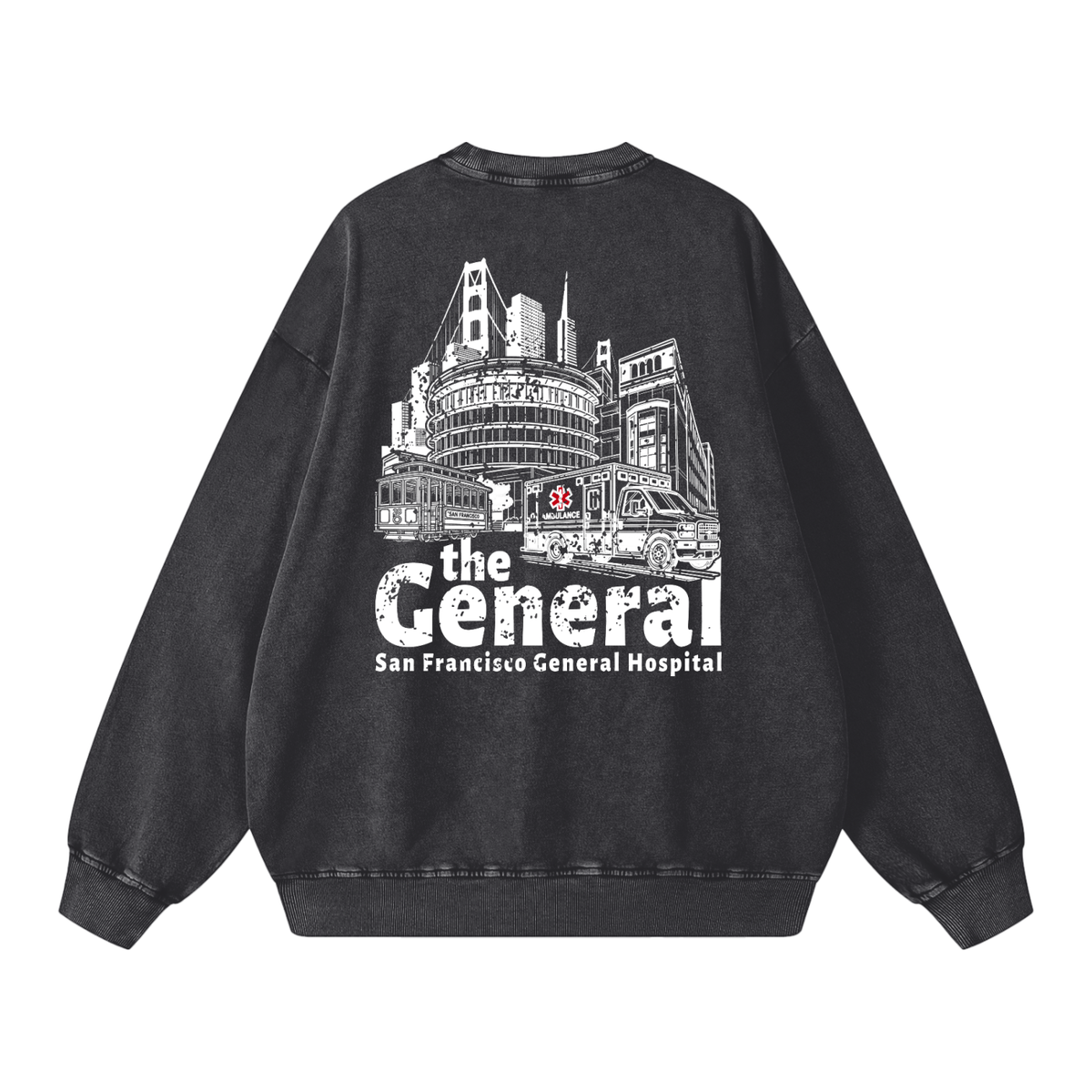 theGeneral Snow Washed Oversized Sweatshirt