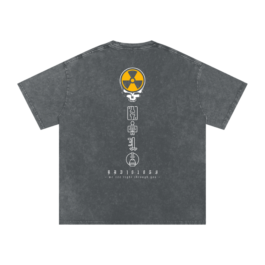 RadSkull Snow Washed Oversized Cotton T-Shirt