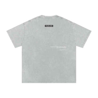 FEARLESS DTG Snow Washed Oversized Cotton T-Shirt
