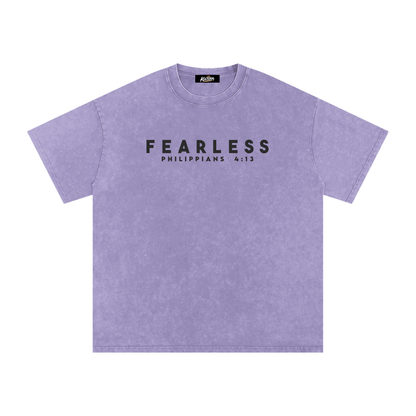 FEARLESS DTG Snow Washed Oversized Cotton T-Shirt
