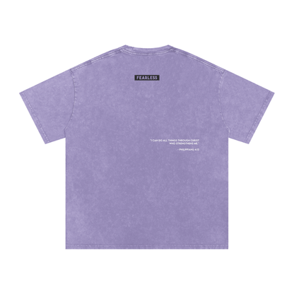 FEARLESS DTG Snow Washed Oversized Cotton T-Shirt