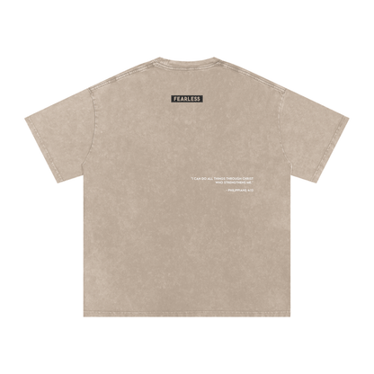 FEARLESS DTG Snow Washed Oversized Cotton T-Shirt