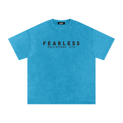 FEARLESS DTG Snow Washed Oversized Cotton T-Shirt