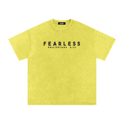 FEARLESS DTG Snow Washed Oversized Cotton T-Shirt