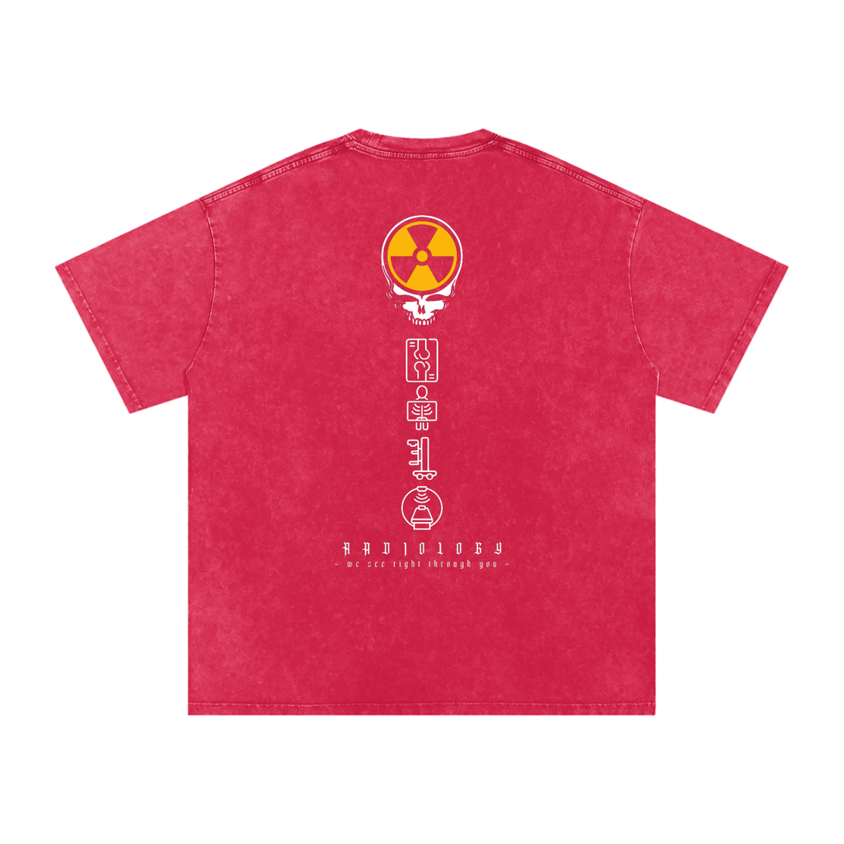 RadSkull Snow Washed Oversized Cotton T-Shirt