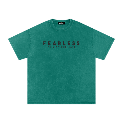 FEARLESS DTG Snow Washed Oversized Cotton T-Shirt