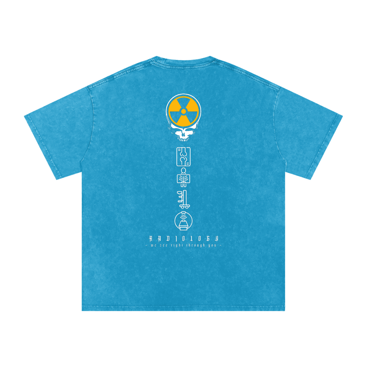 RadSkull Snow Washed Oversized Cotton T-Shirt