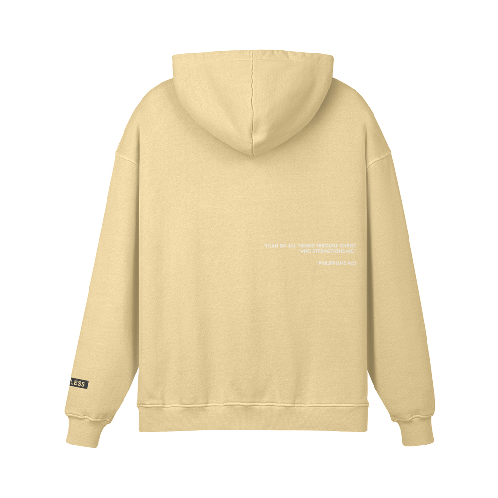 FEARLESS Embroidery Unisex Super Heavyweight Oversized Retro Pullover Hoodie