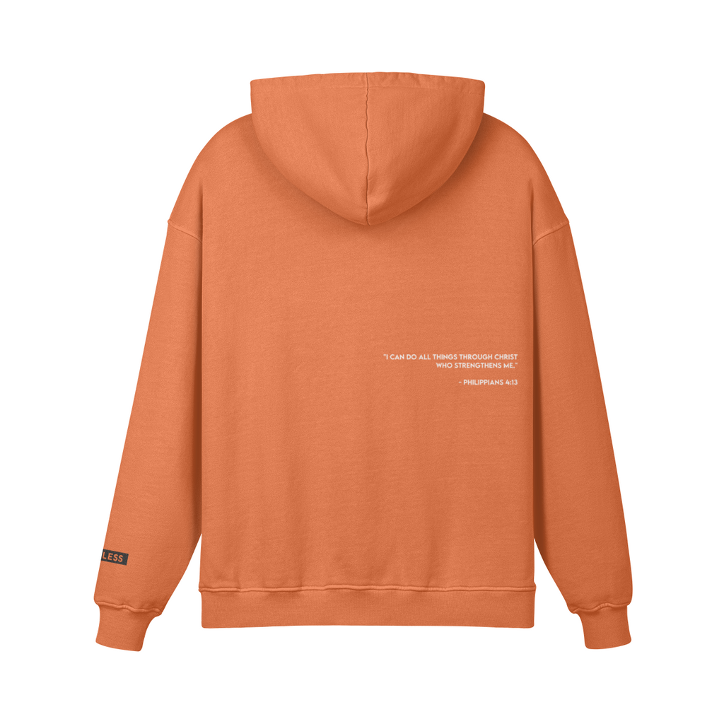 FEARLESS Embroidery Unisex Super Heavyweight Oversized Retro Pullover Hoodie