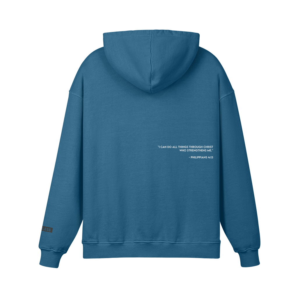 FEARLESS Embroidery Unisex Super Heavyweight Oversized Retro Pullover Hoodie