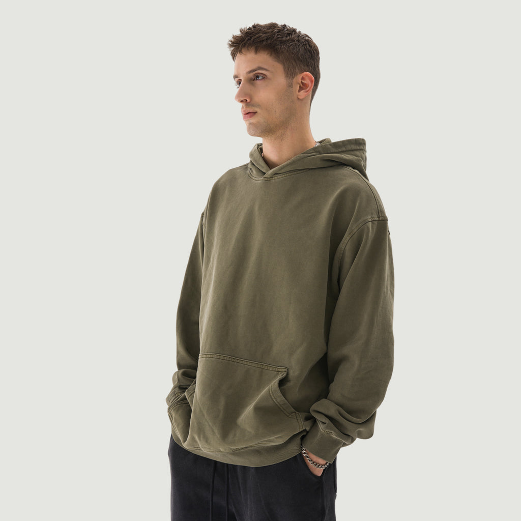 FEARLESS Embroidery Unisex Super Heavyweight Oversized Retro Pullover Hoodie