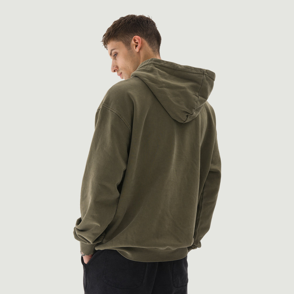 FEARLESS Embroidery Unisex Super Heavyweight Oversized Retro Pullover Hoodie