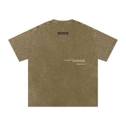 FEARLESS DTG Snow Washed Oversized Cotton T-Shirt
