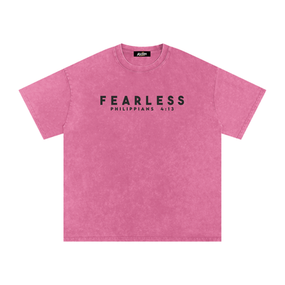 FEARLESS DTG Snow Washed Oversized Cotton T-Shirt