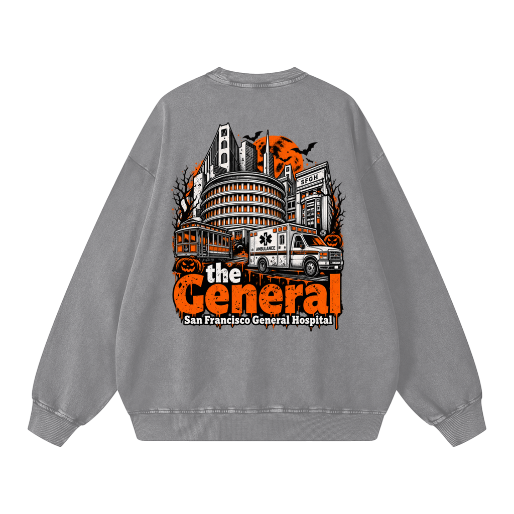 theGeneral Halloween Snow Washed Oversized Sweatshirt
