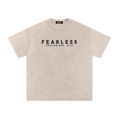 FEARLESS DTG Snow Washed Oversized Cotton T-Shirt