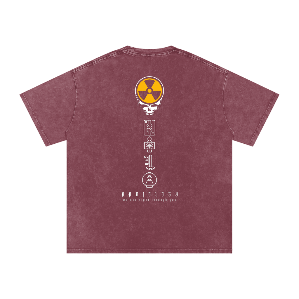 RadSkull Snow Washed Oversized Cotton T-Shirt