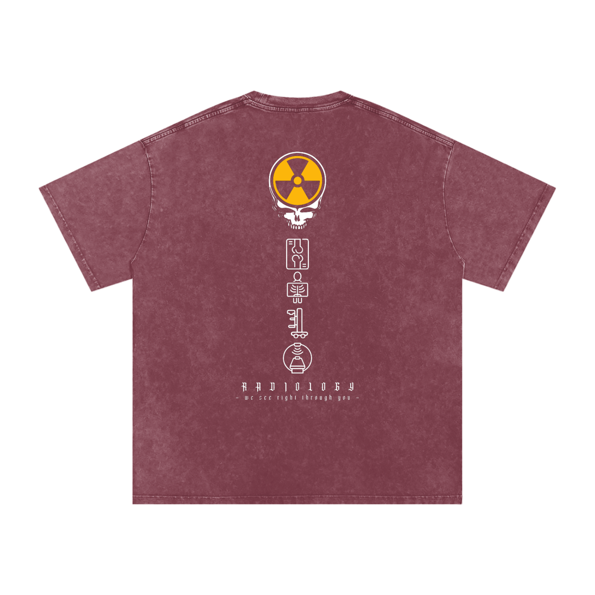 RadSkull Snow Washed Oversized Cotton T-Shirt