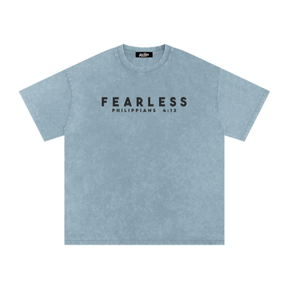 FEARLESS DTG Snow Washed Oversized Cotton T-Shirt