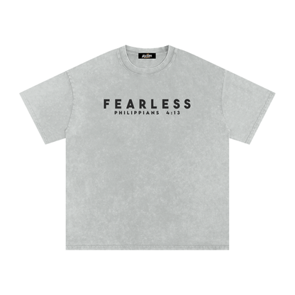 FEARLESS DTG Snow Washed Oversized Cotton T-Shirt