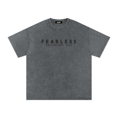 FEARLESS DTG Snow Washed Oversized Cotton T-Shirt