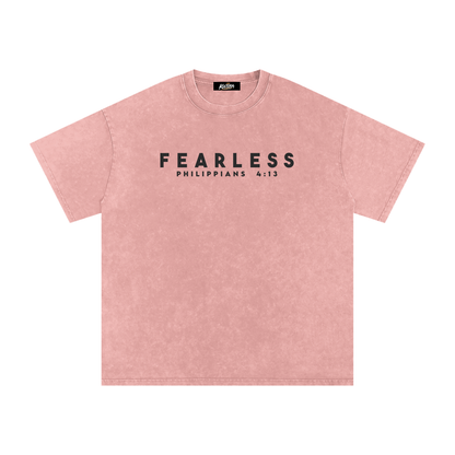 FEARLESS DTG Snow Washed Oversized Cotton T-Shirt