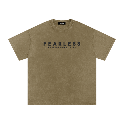 FEARLESS DTG Snow Washed Oversized Cotton T-Shirt