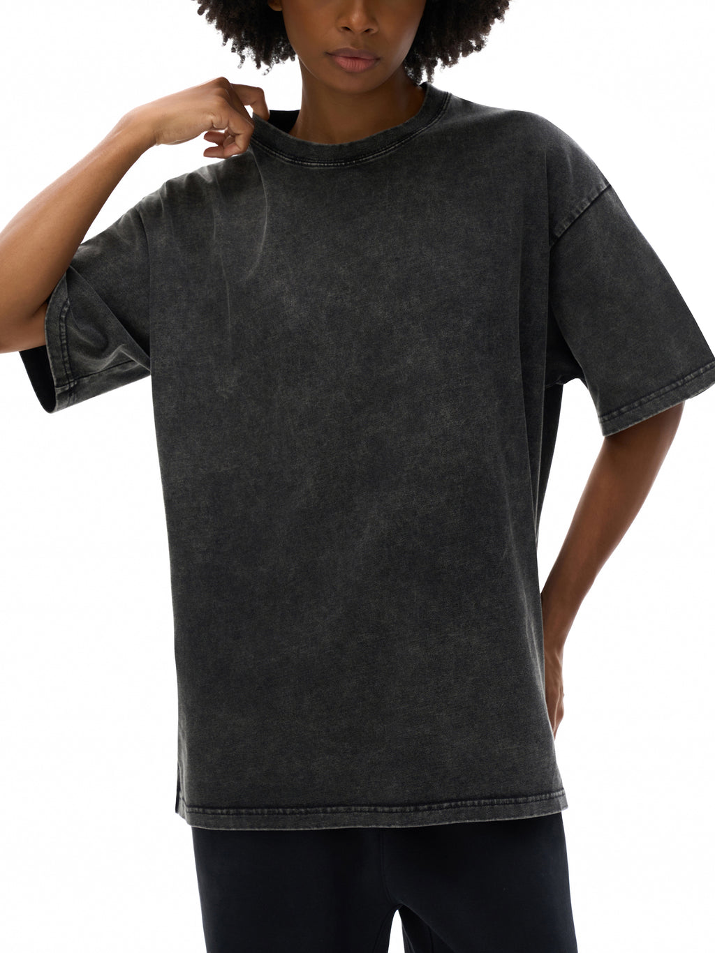 RadSkull Snow Washed Oversized Cotton T-Shirt